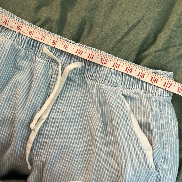 Gap Horseshoe Easy Jeans Womens L Tall Railroad Stripe Drawstring Waist Barrel - Picture 11 of 14